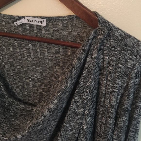 Heather Gray Waterfall Cardigan - Picture 4 of 4